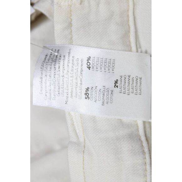 Mother White Womens Zipper Fly Mid Rise Skinny Cropped Jeans White Size 24 - Picture 5 of 7